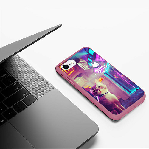 Чехол iPhone 7/8 матовый Stray / 3D-Малиновый – фото 3
