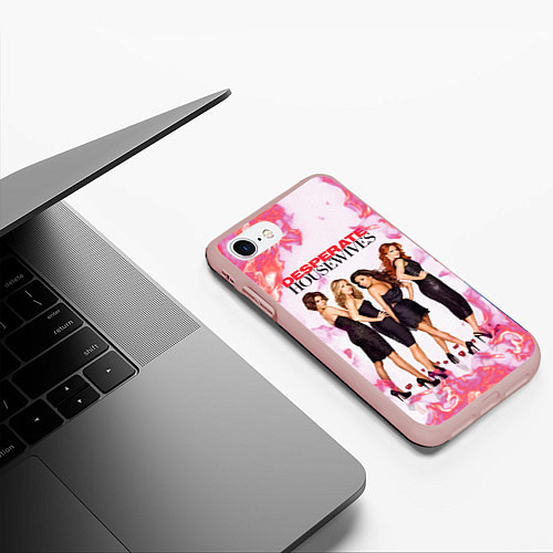 Чехол iPhone 7/8 матовый Отчаянные домохозяйки, героини / 3D-Светло-розовый – фото 3