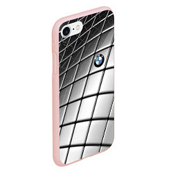 Чехол iPhone 7/8 матовый BMW pattern 2022, цвет: 3D-светло-розовый — фото 2