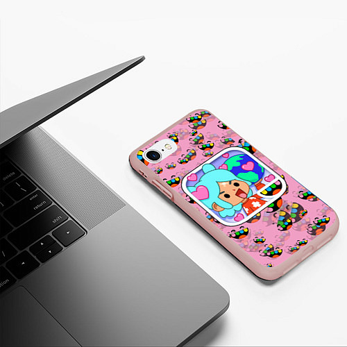 Чехол iPhone 7/8 матовый Toca Boca Рита / 3D-Светло-розовый – фото 3