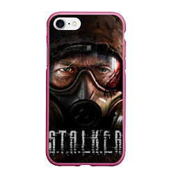 Чехол iPhone 7/8 матовый Stalker Zonе, цвет: 3D-малиновый