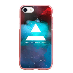 Чехол iPhone 7/8 матовый 30 Seconds to Mars: Звездное небо, цвет: 3D-баблгам