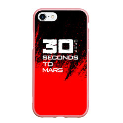 Чехол iPhone 7/8 матовый 30 Seconds to Mars: Брызги, цвет: 3D-баблгам