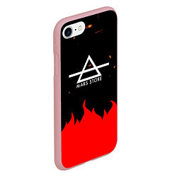 Чехол iPhone 7/8 матовый 30 Seconds to Mars - Fire, цвет: 3D-баблгам — фото 2