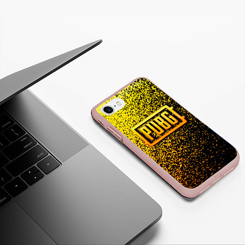Чехол iPhone 7/8 матовый PUBG - ПАБГ ОСКОЛКИ / 3D-Светло-розовый – фото 3