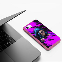 Чехол iPhone 7/8 матовый Arcane League Of Legends JINX ДЖИНКС, цвет: 3D-малиновый — фото 2