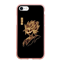 Чехол iPhone 7/8 матовый Гоку неоновый Dragon Ball, цвет: 3D-светло-розовый