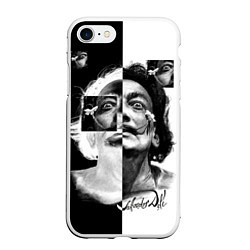 Чехол iPhone 7/8 матовый Salvador Dali - Сальвадор Дали, цвет: 3D-белый