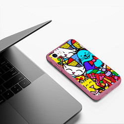 Чехол iPhone 7/8 матовый Ромеро Бритто Настоящие лучшие друзья, цвет: 3D-малиновый — фото 2