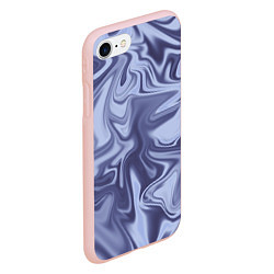 Чехол iPhone 7/8 матовый Crystal Abstract Blue, цвет: 3D-светло-розовый — фото 2