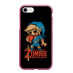 Чехол iPhone 7/8 матовый Зомби Линк, цвет: 3D-малиновый