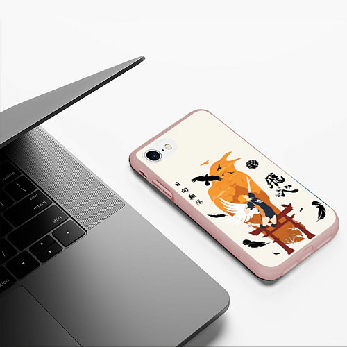 Чехол iPhone 7/8 матовый Волейбол Fly High Hinata / 3D-Светло-розовый – фото 3