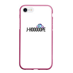 Чехол iPhone 7/8 матовый J-Hooope, цвет: 3D-малиновый
