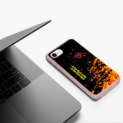 Чехол iPhone 7/8 матовый Poppy Playtime huggy wuggy хагги вагги, цвет: 3D-светло-розовый — фото 2