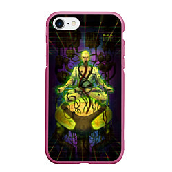 Чехол iPhone 7/8 матовый Lotos meditation c, цвет: 3D-малиновый