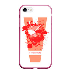 Чехол iPhone 7/8 матовый Снейк 5, цвет: 3D-малиновый