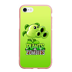 Чехол iPhone 7/8 матовый Lants vs Zombies - Тристрел, цвет: 3D-светло-розовый