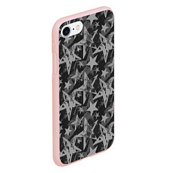 Чехол iPhone 7/8 матовый Gray Star, цвет: 3D-светло-розовый — фото 2