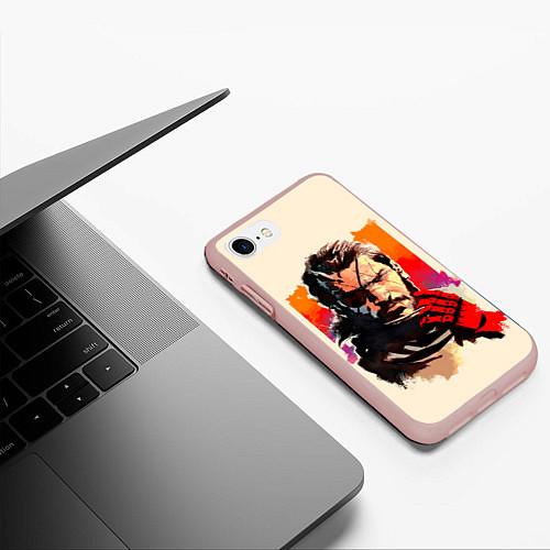 Чехол iPhone 7/8 матовый Босс с повязкой / 3D-Светло-розовый – фото 3