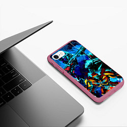 Чехол iPhone 7/8 матовый Трансформеры Эпоха Истребления, цвет: 3D-малиновый — фото 2