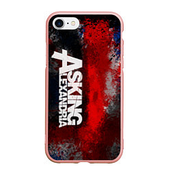 Чехол iPhone 7/8 матовый Asking Alexandria British, цвет: 3D-светло-розовый