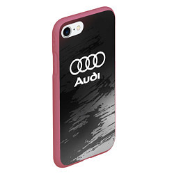 Чехол iPhone 7/8 матовый Audi туман, цвет: 3D-малиновый — фото 2