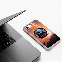 Чехол iPhone 7/8 матовый PREY LOGO, цвет: 3D-светло-розовый — фото 2