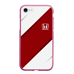 Чехол iPhone 7/8 матовый Honda - Red sport, цвет: 3D-малиновый