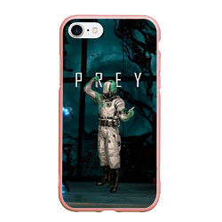 Чехол iPhone 7/8 матовый Ученный из игры Prey, цвет: 3D-светло-розовый