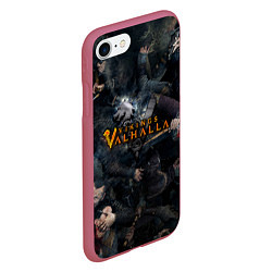 Чехол iPhone 7/8 матовый В пылу битвы: Викинги: Вальхалла, цвет: 3D-малиновый — фото 2