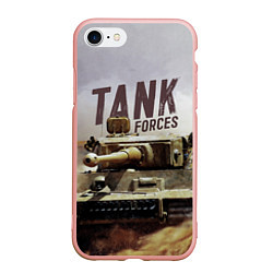 Чехол iPhone 7/8 матовый Forces Tank, цвет: 3D-светло-розовый