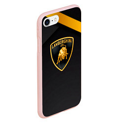 Чехол iPhone 7/8 матовый Lamborghini геометрия, цвет: 3D-светло-розовый — фото 2