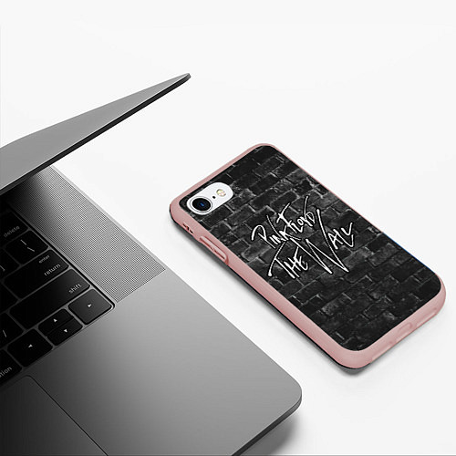 Чехол iPhone 7/8 матовый PINK FLOYD - ПИНК ФЛОЙД ГРУППА / 3D-Светло-розовый – фото 3