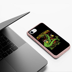 Чехол iPhone 7/8 матовый ПивоЗавр Ти-Рекс, цвет: 3D-светло-розовый — фото 2