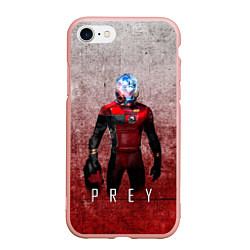 Чехол iPhone 7/8 матовый Prey Grey and blood, цвет: 3D-светло-розовый