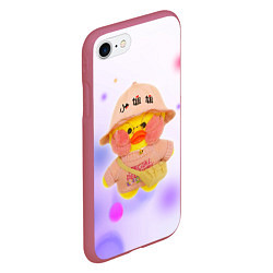 Чехол iPhone 7/8 матовый УТОЧКА ЛАЛАФАНФАН Fan Fan Duck, цвет: 3D-малиновый — фото 2