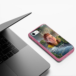Чехол iPhone 7/8 матовый Элой Horizon, цвет: 3D-малиновый — фото 2