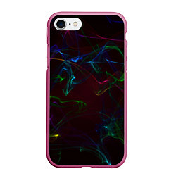 Чехол iPhone 7/8 матовый CURVE NEON ABSTRACTION, цвет: 3D-малиновый