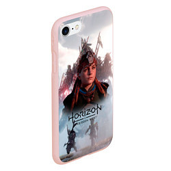 Чехол iPhone 7/8 матовый Элой Horizon Forbidden West game, цвет: 3D-светло-розовый — фото 2