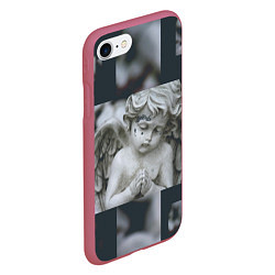 Чехол iPhone 7/8 матовый Angel Lil Peep GBC, цвет: 3D-малиновый — фото 2