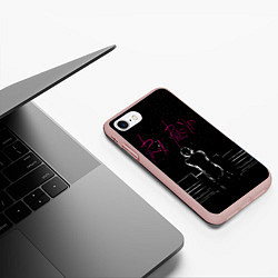 Чехол iPhone 7/8 матовый Pink Phloyd Фараон на Сцене Пинк Флойд, цвет: 3D-светло-розовый — фото 2