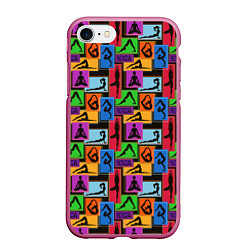 Чехол iPhone 7/8 матовый Пластика Тела, цвет: 3D-малиновый
