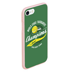 Чехол iPhone 7/8 матовый Большой Теннис Tennis, цвет: 3D-светло-розовый — фото 2