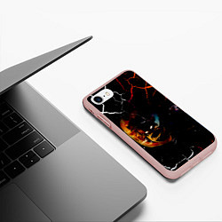 Чехол iPhone 7/8 матовый КЛИНОК РАССЕКАЮЩИЙ ДЕМОНОВ Зеницу Агацума, цвет: 3D-светло-розовый — фото 2