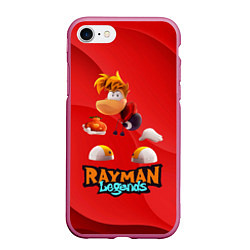 Чехол iPhone 7/8 матовый Rayman Red Legends, цвет: 3D-малиновый