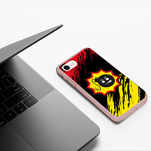 Чехол iPhone 7/8 матовый Serious Sam Big Logo / 3D-Светло-розовый – фото 3