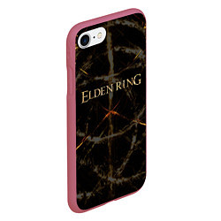 Чехол iPhone 7/8 матовый ELDEN RING СИМВОЛ ЛОГО, цвет: 3D-малиновый — фото 2