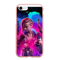 Чехол iPhone 7/8 матовый Vi Ви Cyberpunk 2077, цвет: 3D-светло-розовый