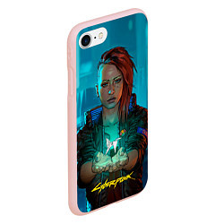 Чехол iPhone 7/8 матовый Vi girl cyberpunk 2077, цвет: 3D-светло-розовый — фото 2