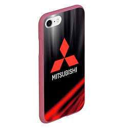 Чехол iPhone 7/8 матовый Mitsubishi митсубиси sport, цвет: 3D-малиновый — фото 2